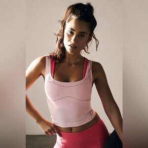 Free People Movement Laser Focus Cami In Pink Size XS NWOT